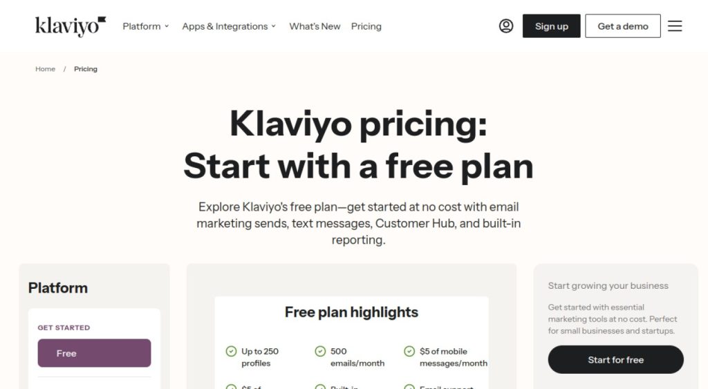 Klaviyo vs Omnisend pricing check: Klaviyo free plan highlights, checked October 2026